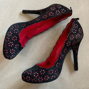 Karen Millen black and red heels